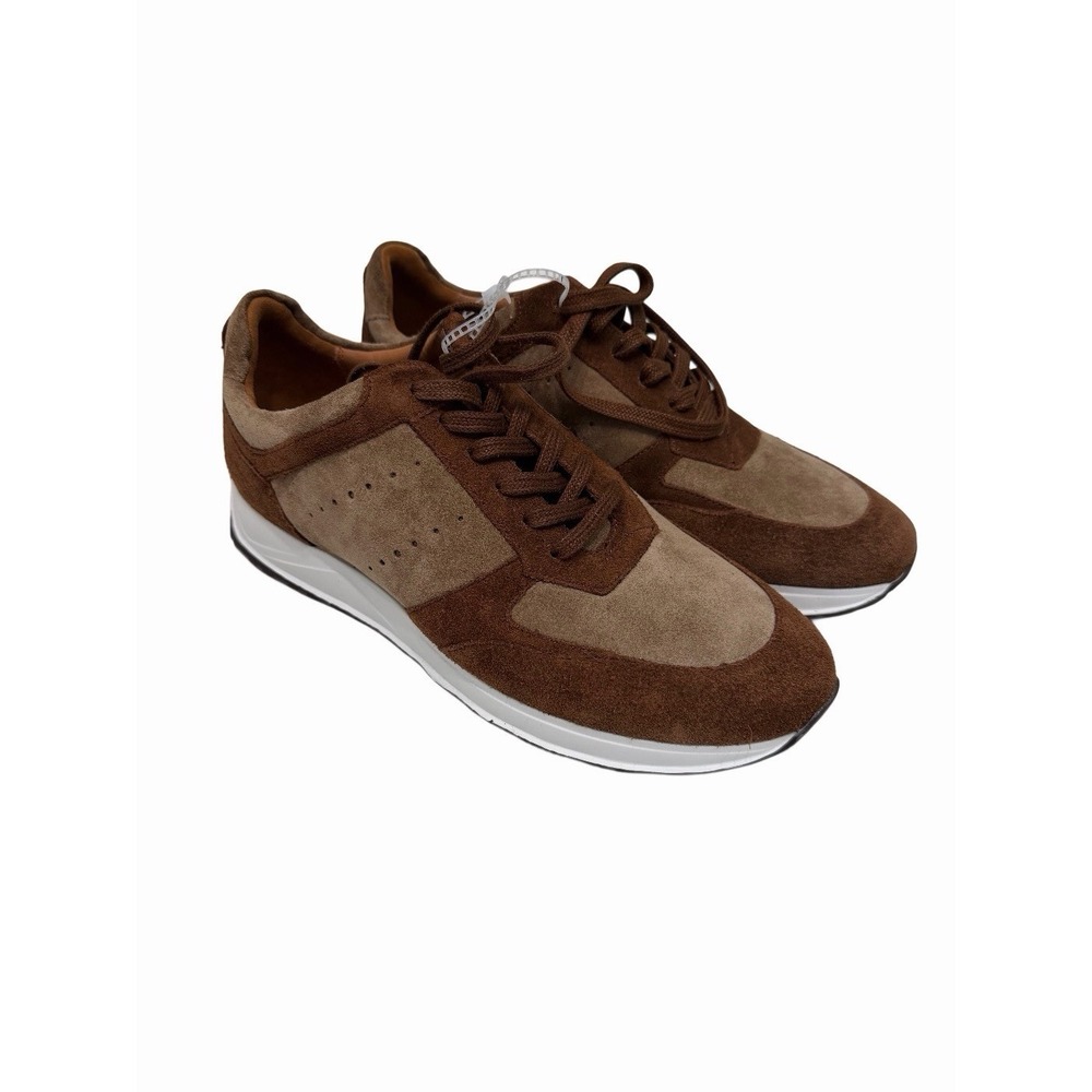 Allen Edmonds Men's Everett Brown Beige Suede Casual Sneakers Shoes 10 D NWOB